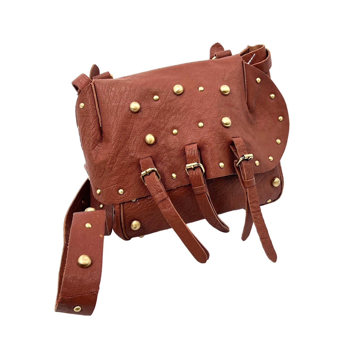 Lucky Brand Leather Studded Messenger Bag