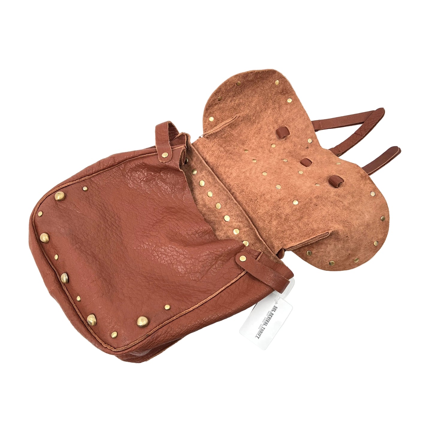 Lucky Brand Leather Studded Messenger Bag