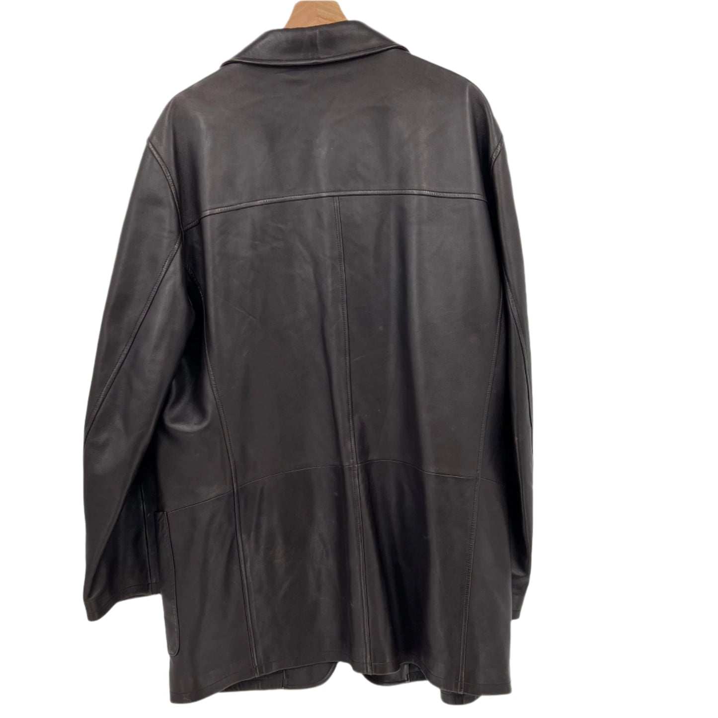 Ermenegildo Zegna Leather Coat Blazer XXL 56