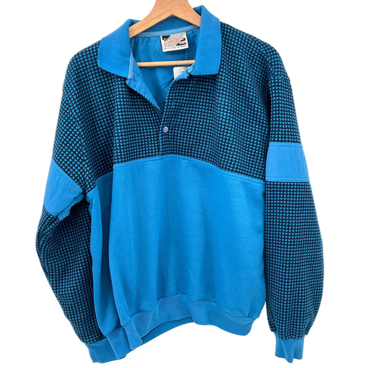 Vintage Freelance Waffle knit Pullover Sweatshirt