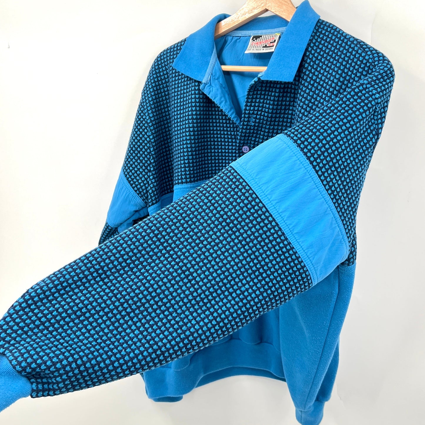 Vintage Freelance Waffle knit Pullover Sweatshirt