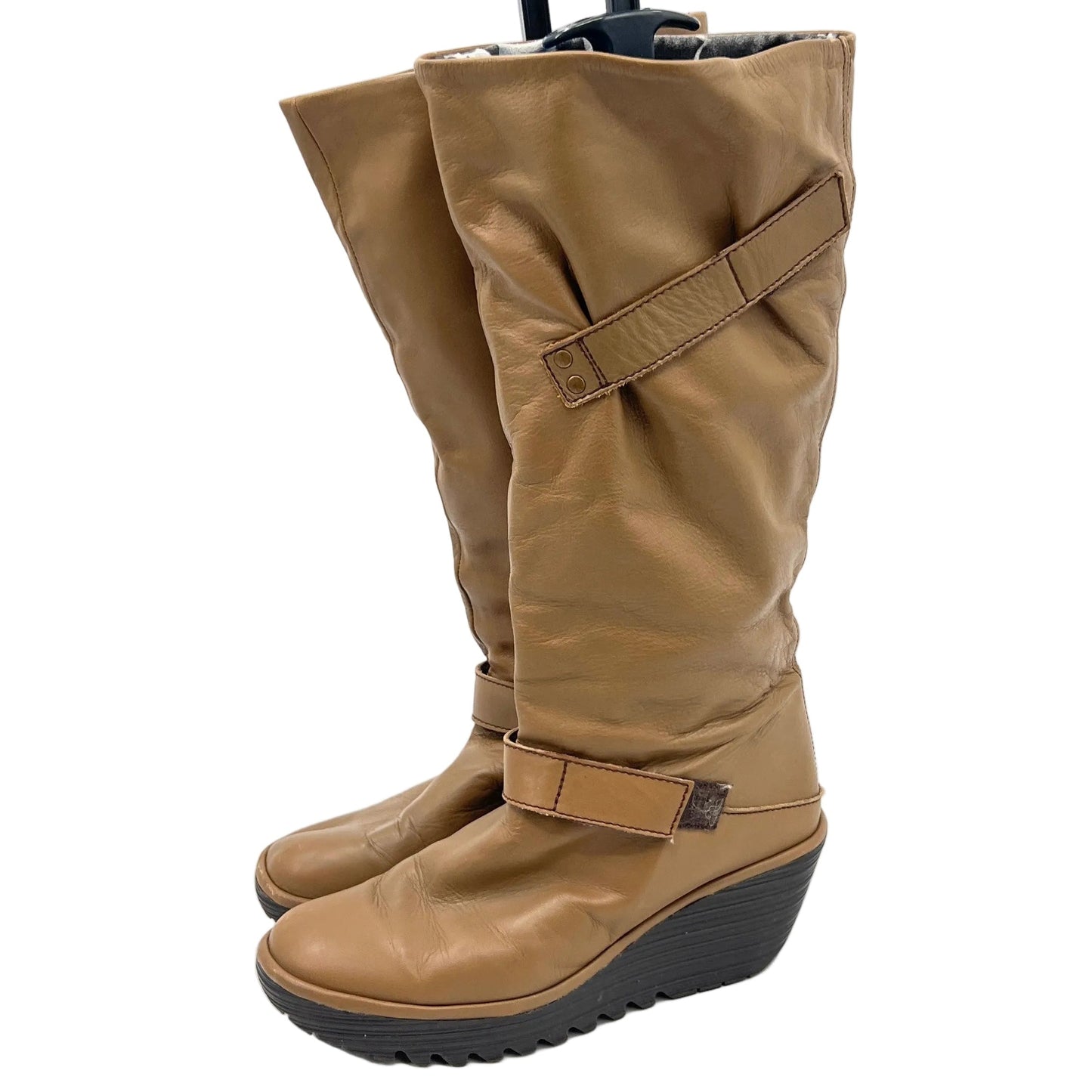 Fly London Slouch Wedge Leather Boots