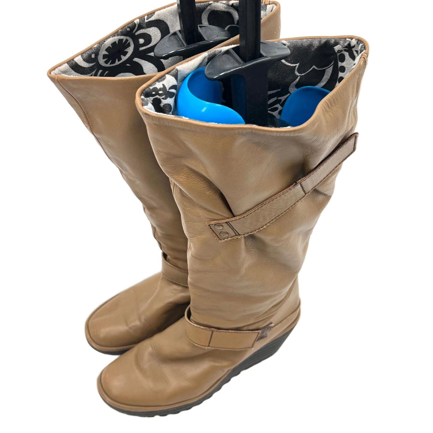 Fly London Slouch Wedge Leather Boots