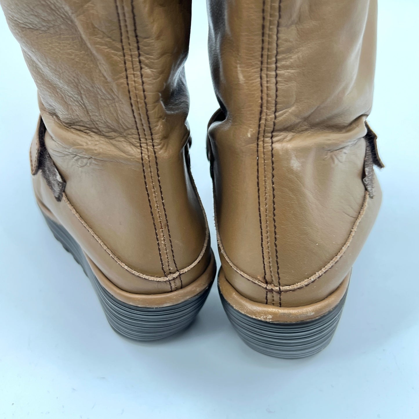 Fly London Slouch Wedge Leather Boots