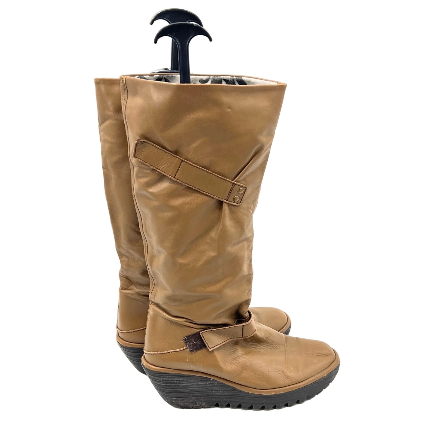 Fly London Slouch Wedge Leather Boots
