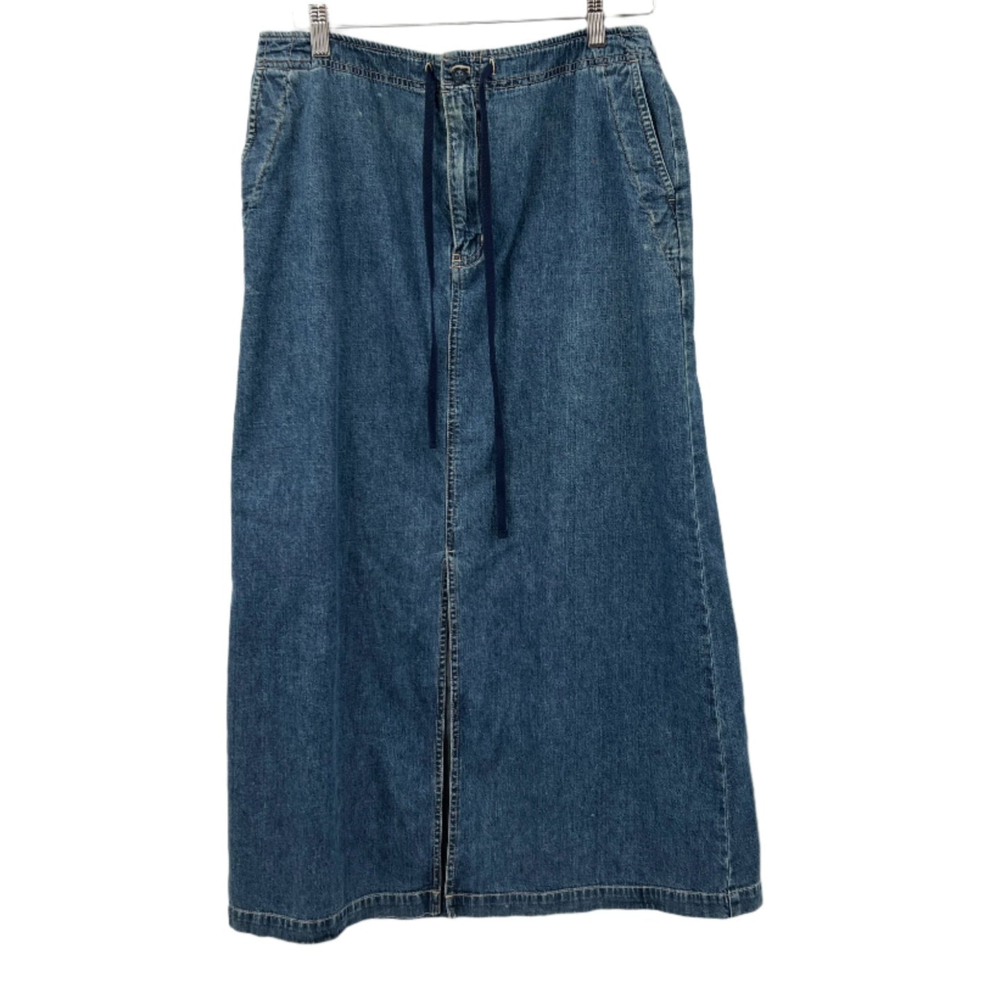 Eddie Bauer Front Slit Denim Skirt