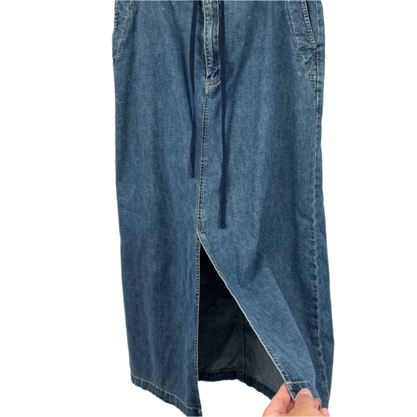 Eddie Bauer Front Slit Denim Skirt