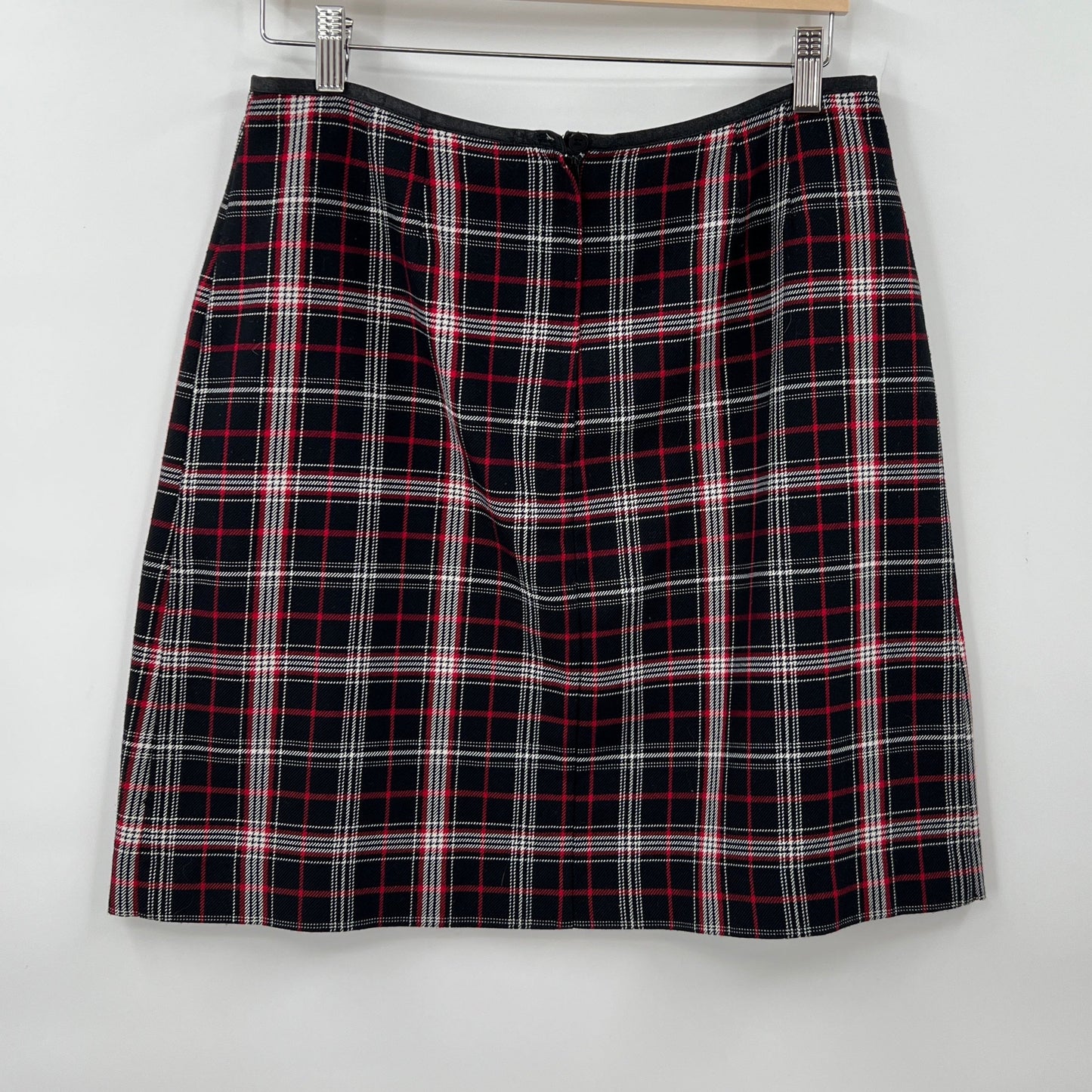 Plaid Faux Wrap Mini Skirt