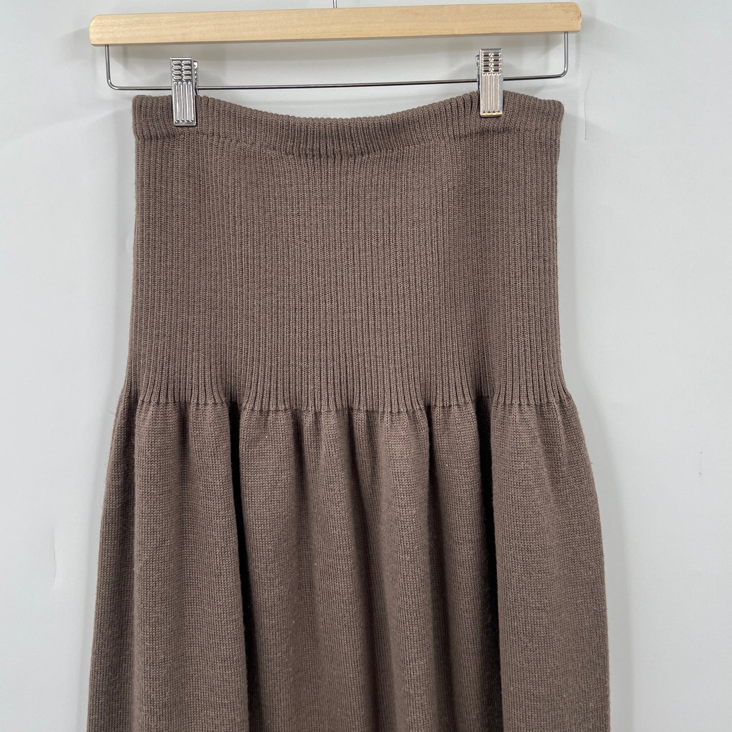 Vintage Wool Blend Knit Midi Skirt