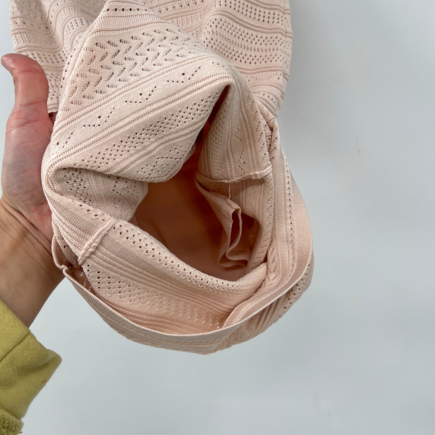 Babaton Knitted Beige Pencil Skirt