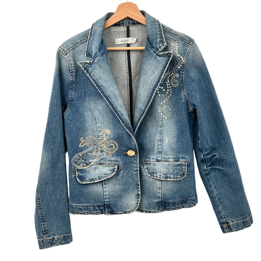Y2K Ricki's Embelished Denim Blazer Jacket