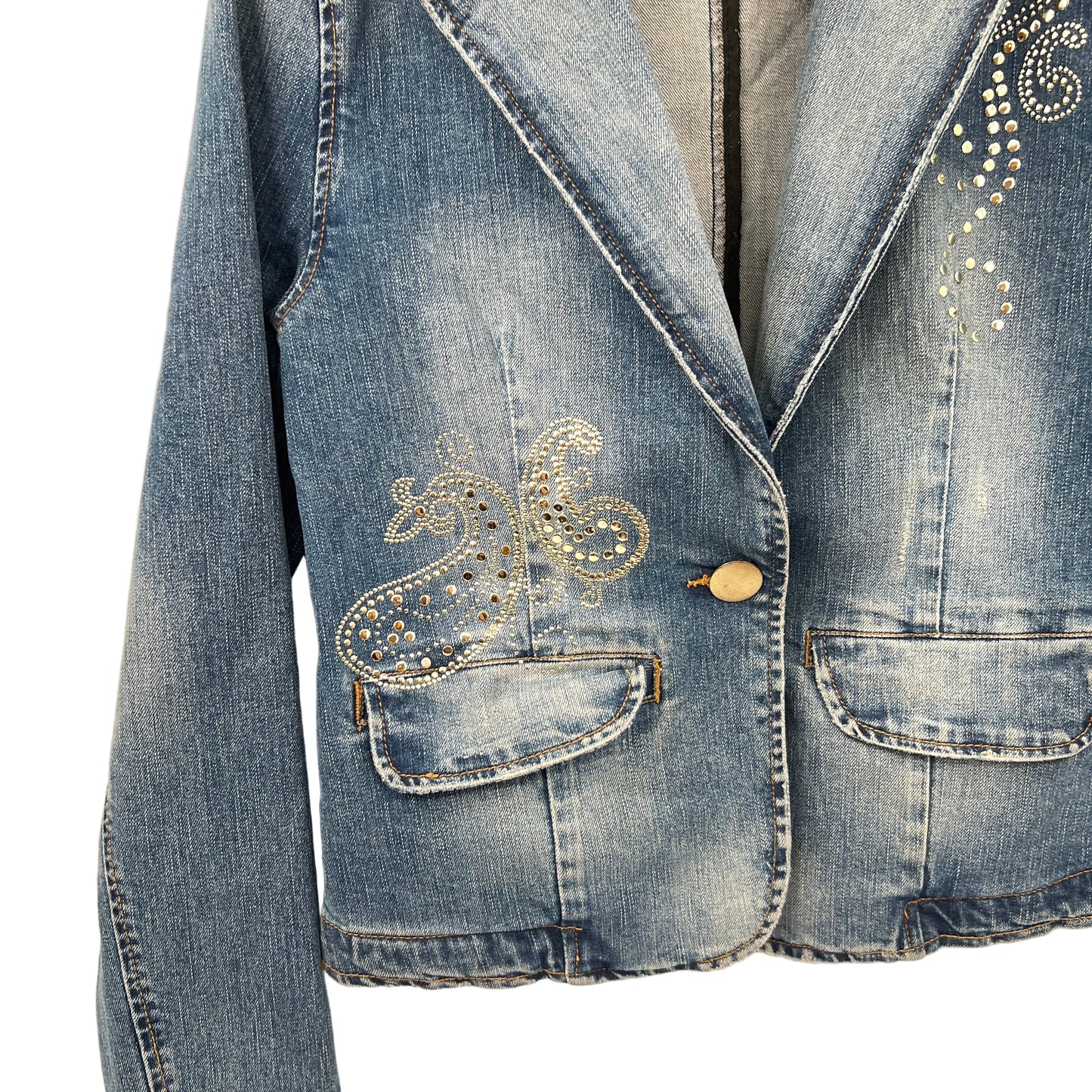 Y2K Ricki's Embelished Denim Blazer Jacket
