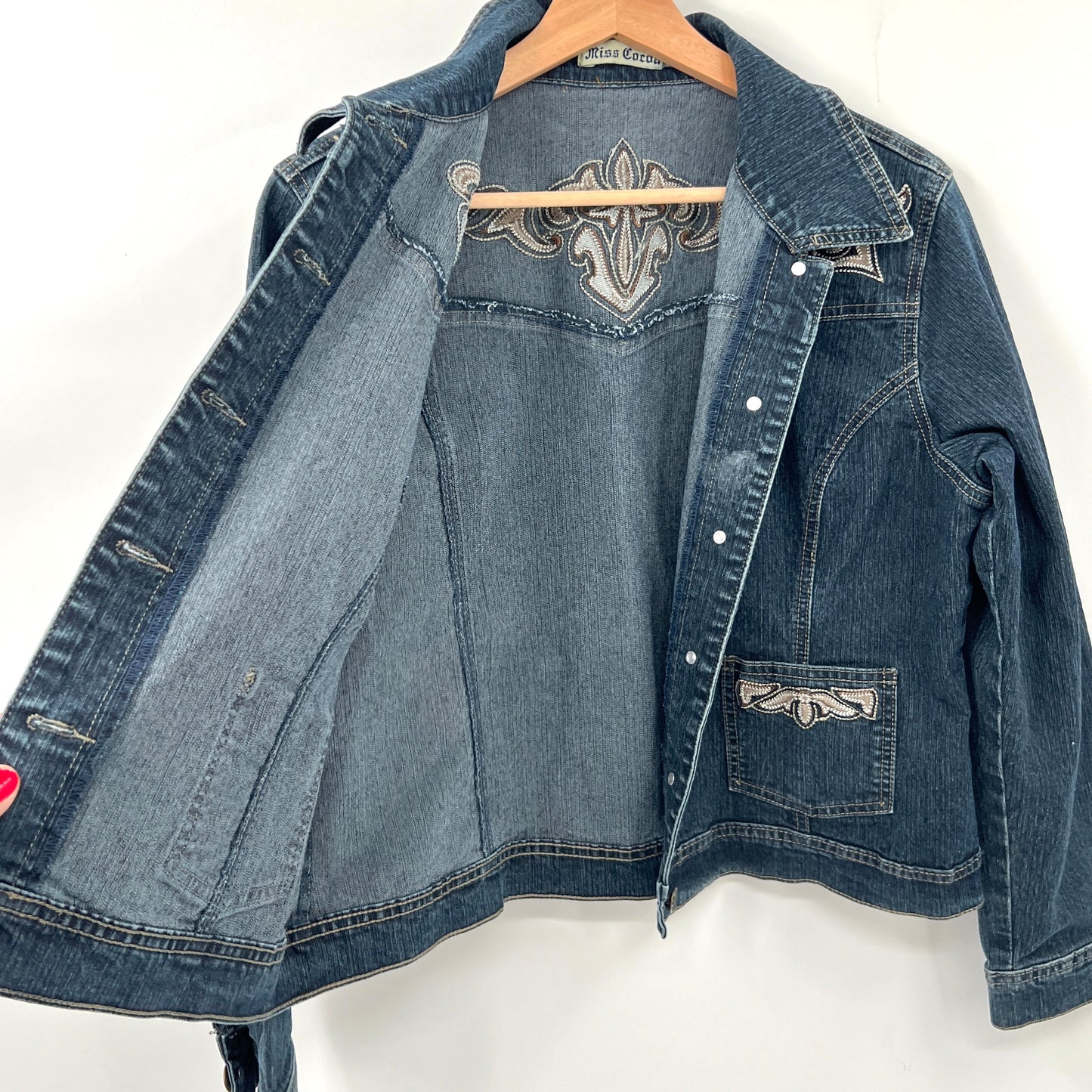Y2K Miss Cocoa Embroidered Denim Jacket