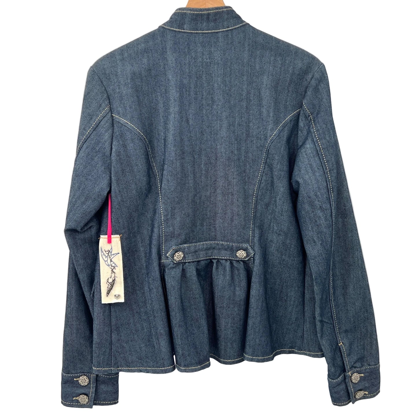 NWT Boom Boom Denim Blazer Ruffle Jacket