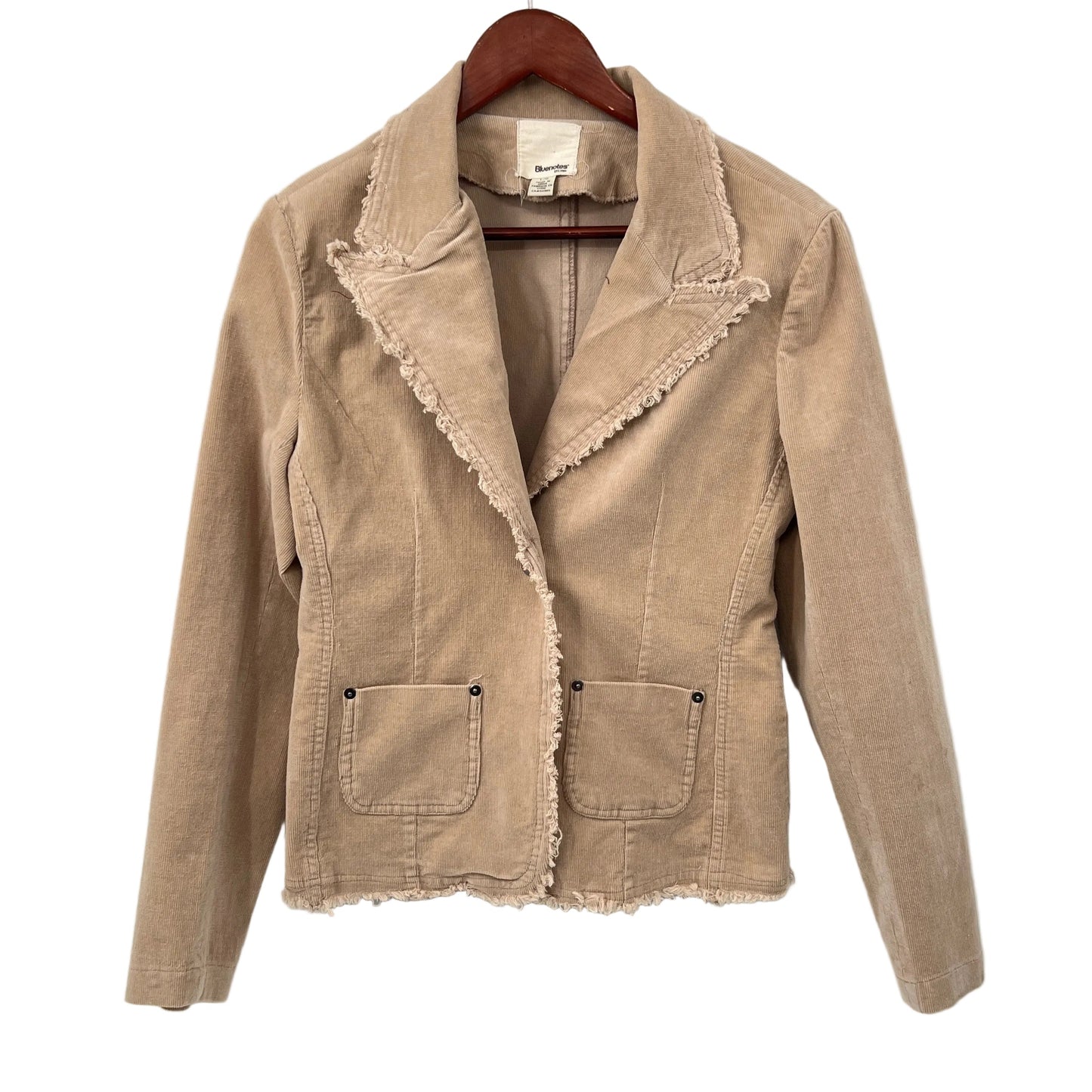 Y2K Bluenotes Fitted Fry Hem Corduroy Blazer