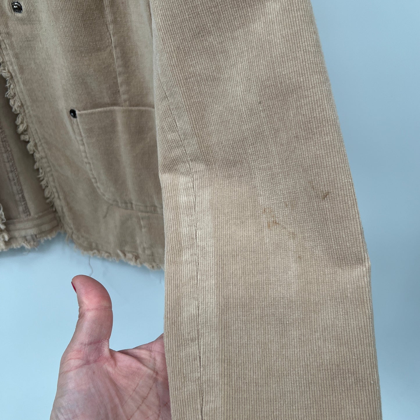 Y2K Bluenotes Fitted Fry Hem Corduroy Blazer
