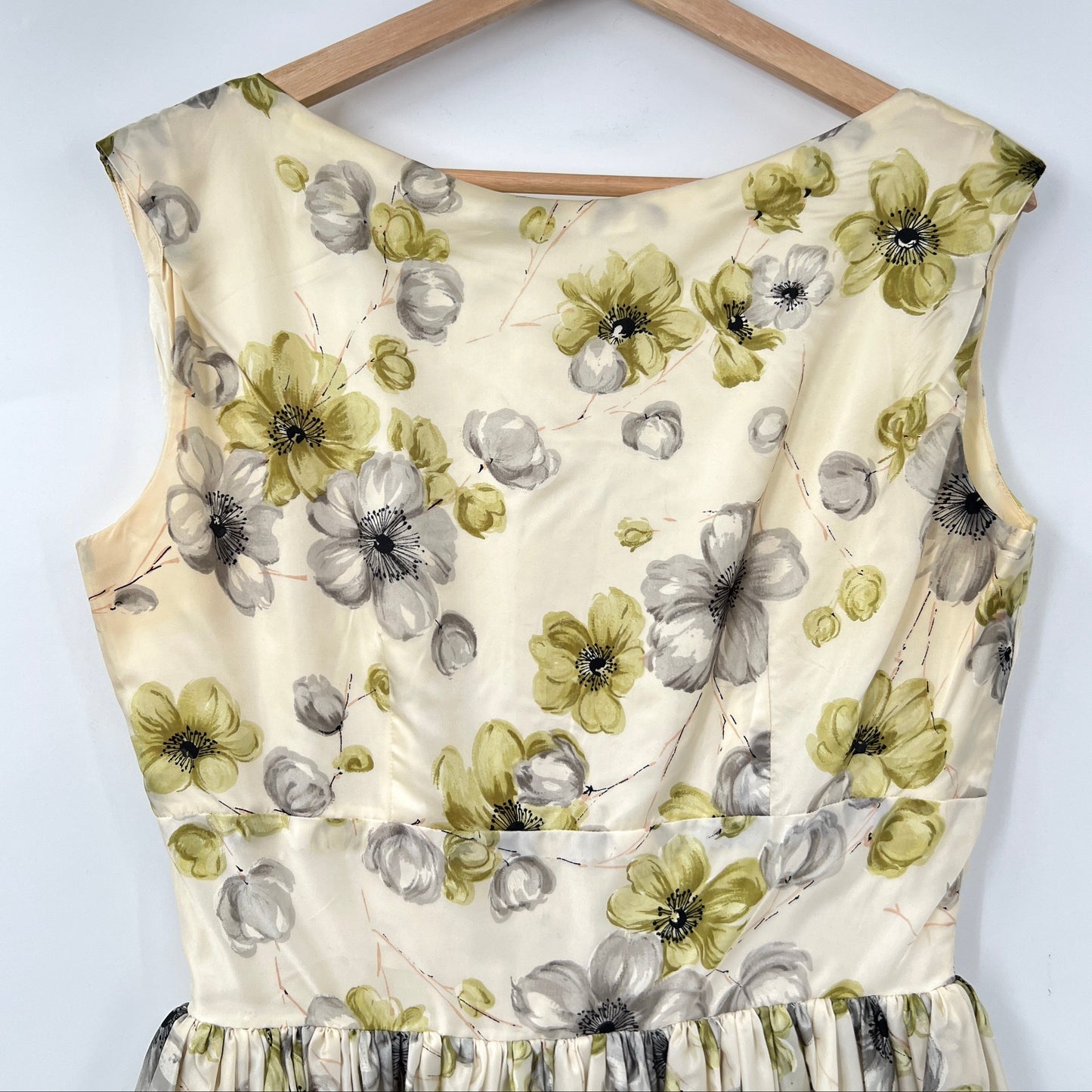 Vintage '50s New Look Style Unbraded Floral Dress
