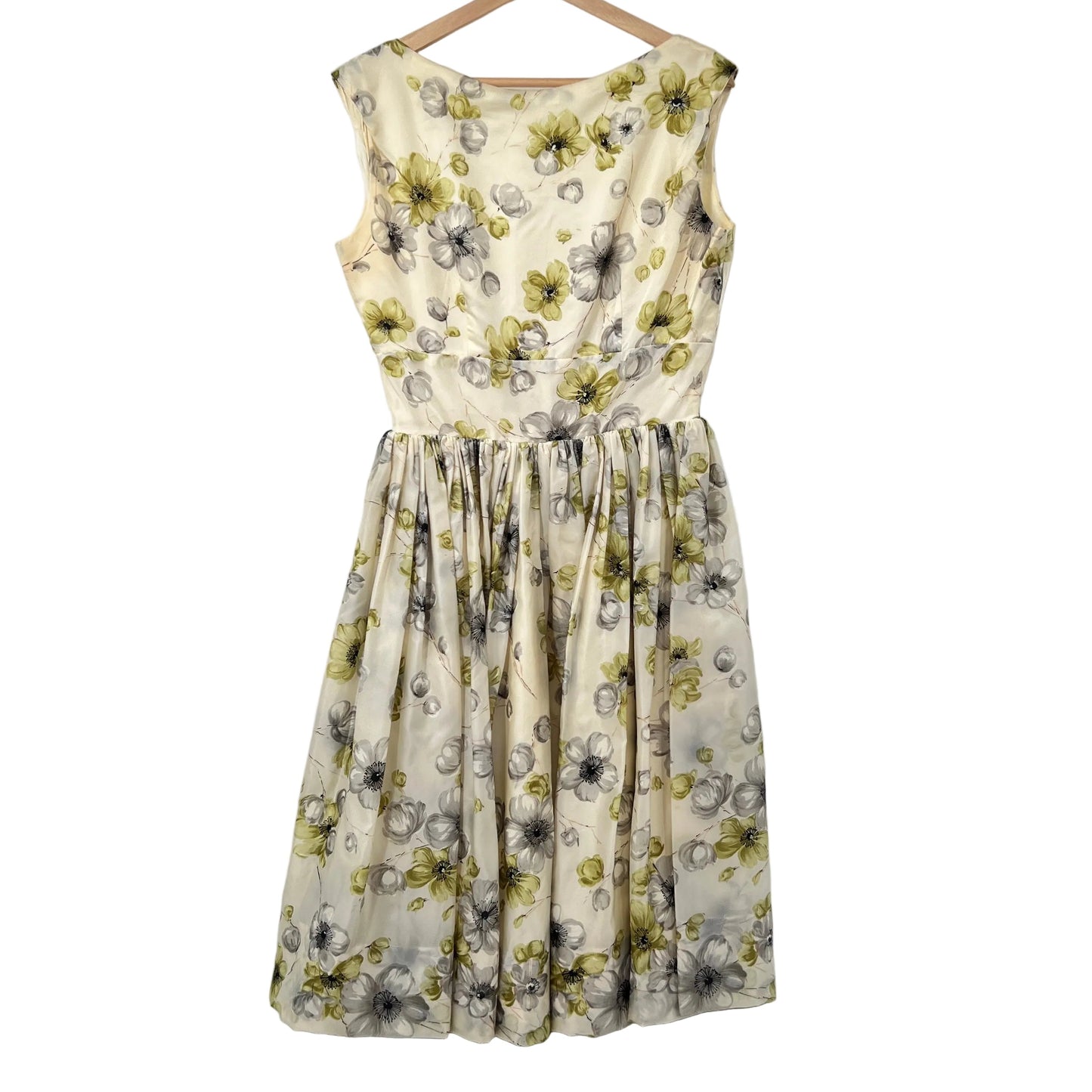 Vintage '50s New Look Style Unbraded Floral Dress