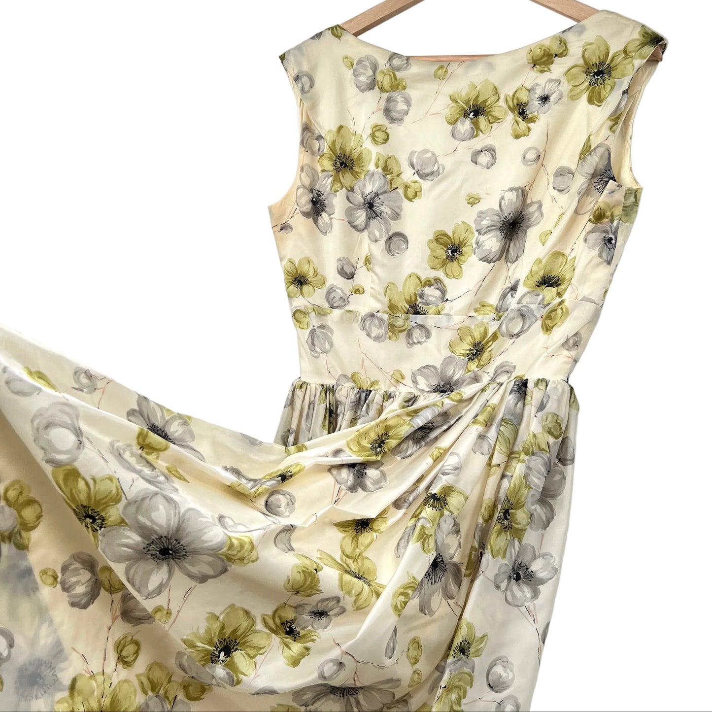 Vintage '50s New Look Style Unbraded Floral Dress