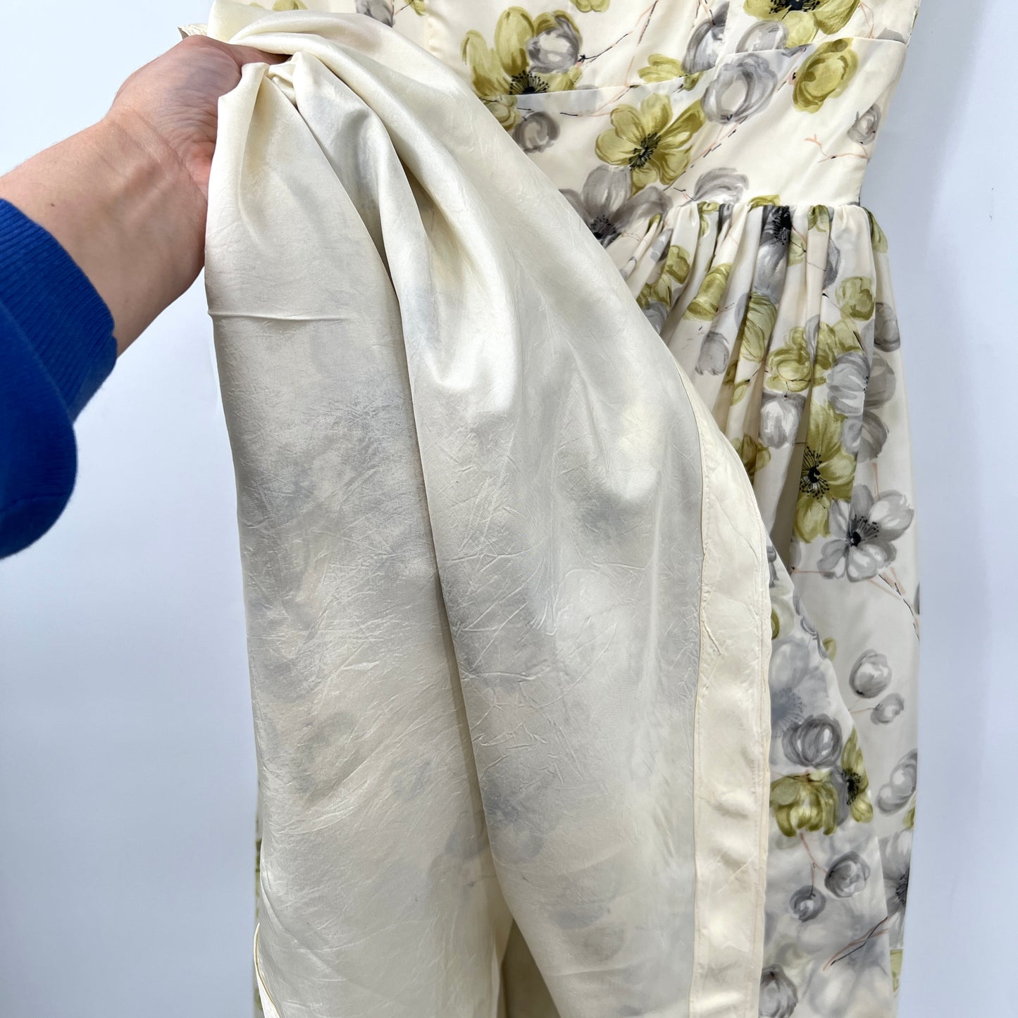 Vintage '50s New Look Style Unbraded Floral Dress