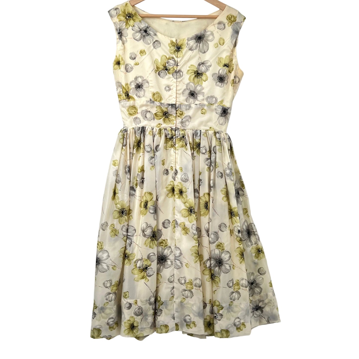 Vintage '50s New Look Style Unbraded Floral Dress