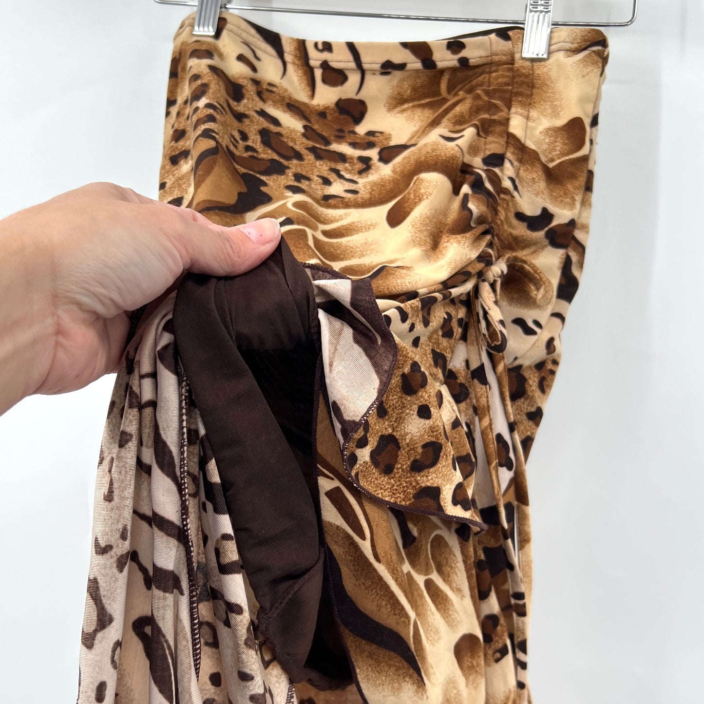 Unbranded Asymmetrical Animal Print Skirt