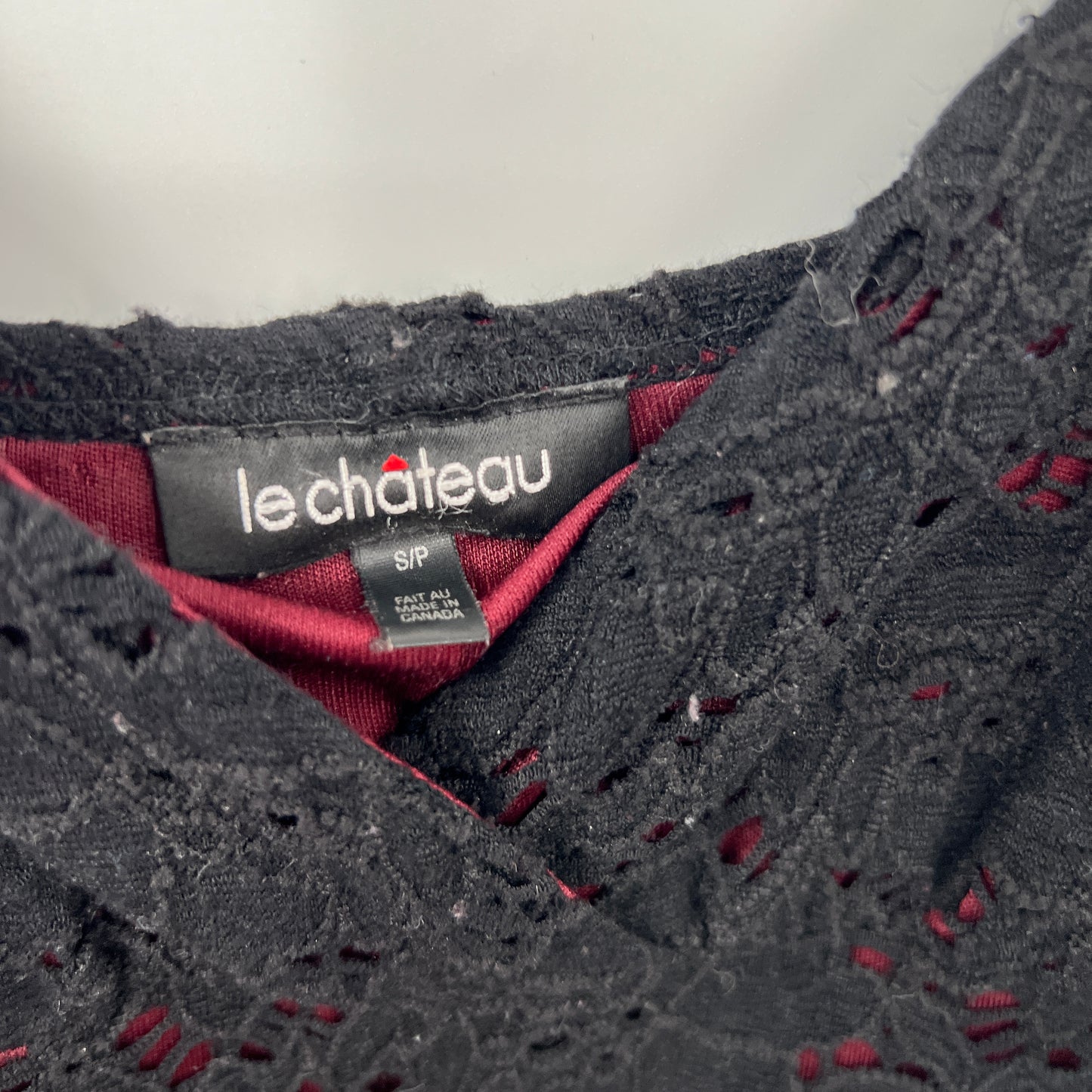 Vintage Le Chateau Lace Asymmetrical Dress