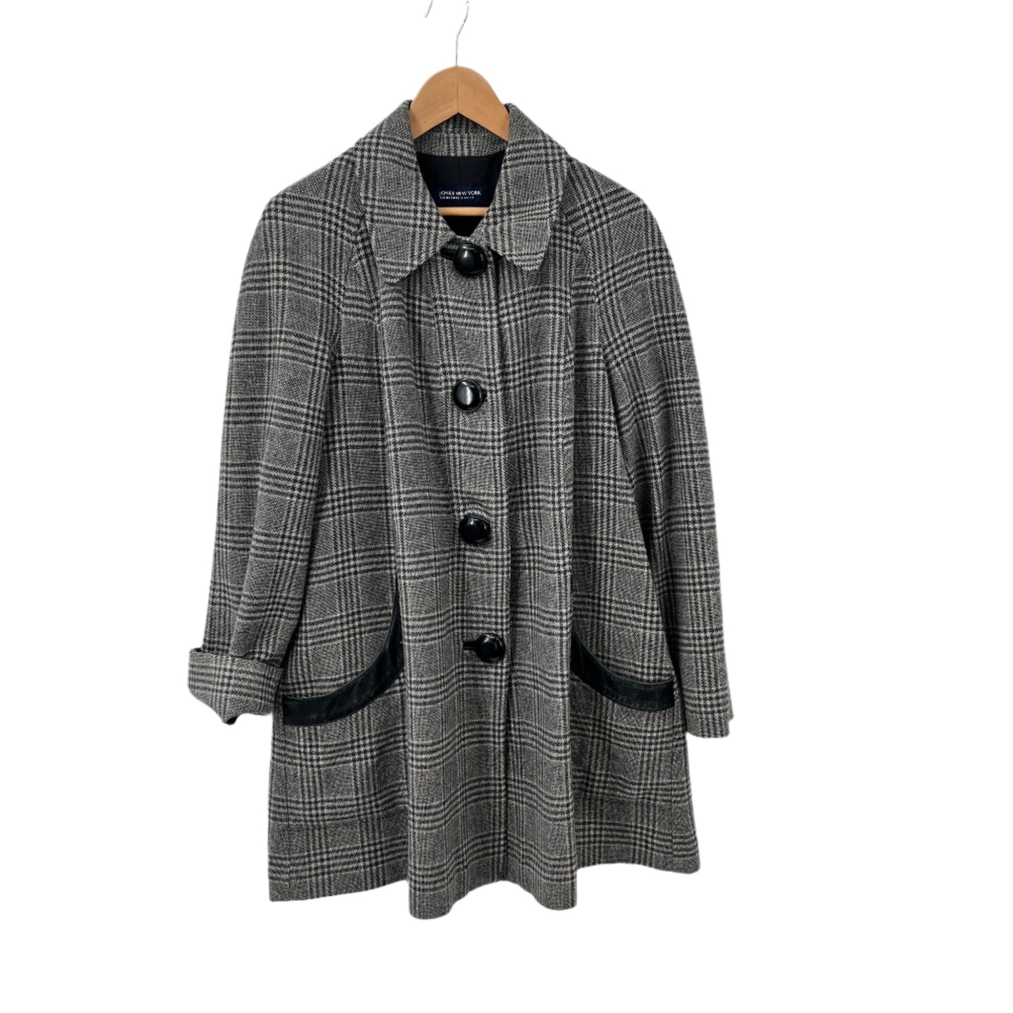 Jones New York Wool Flowy Coat