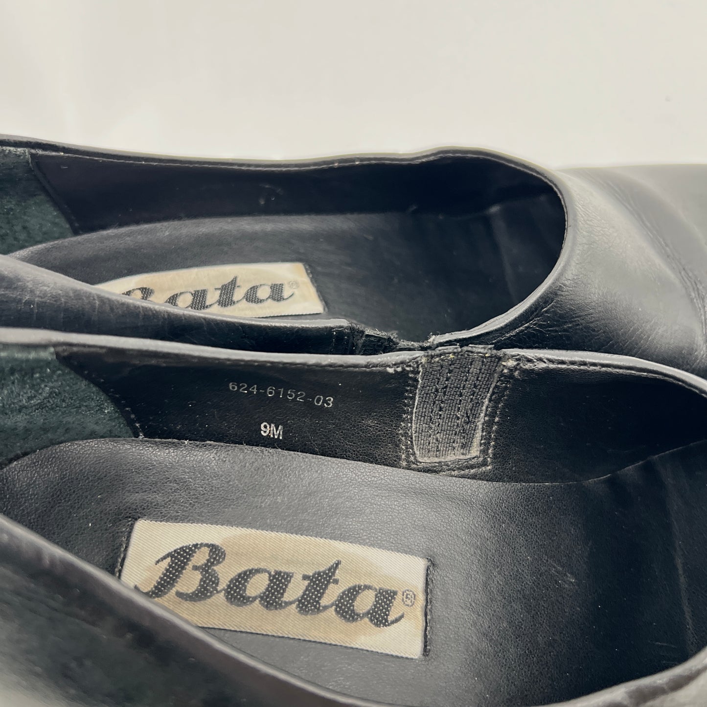 Vintage Square Toe Leather Heel Shoes