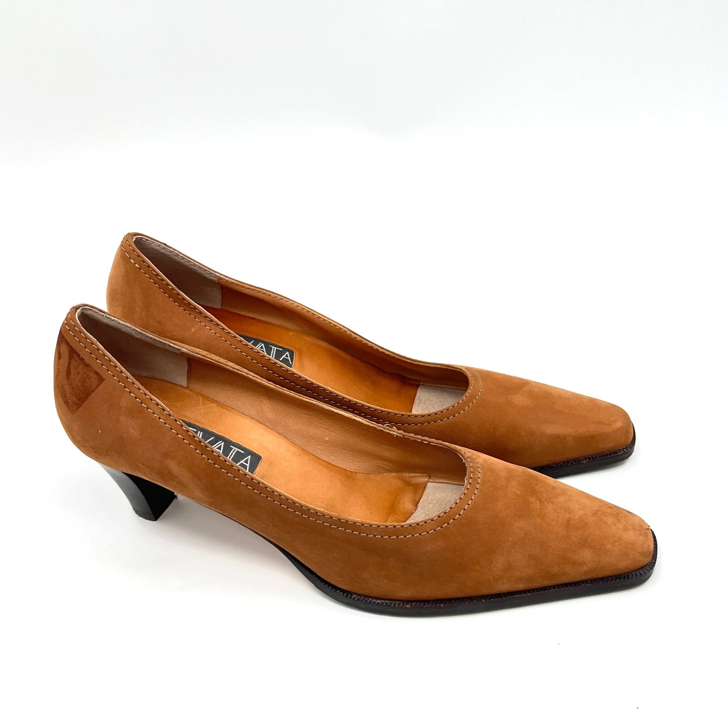 Prevata Suede Leather Heel Shoes
