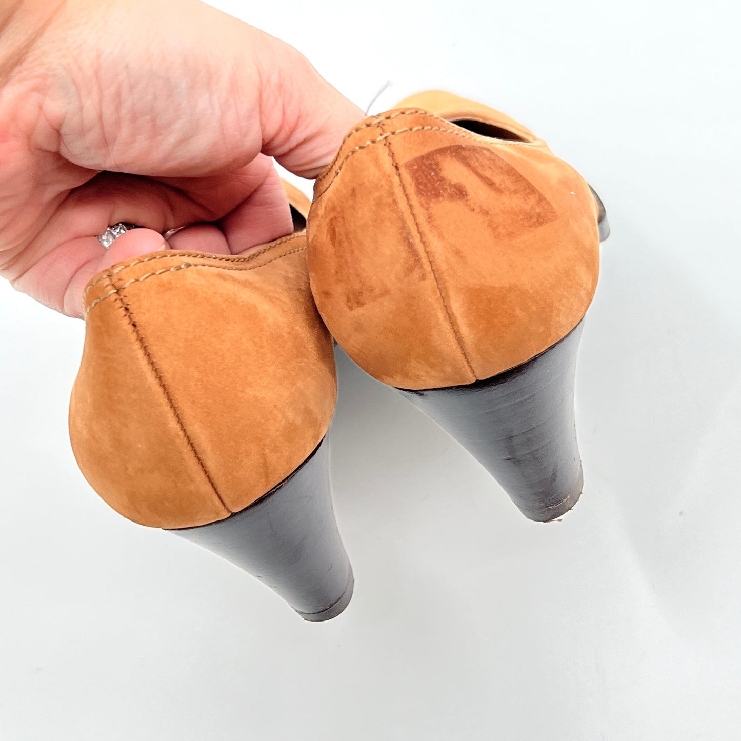 Prevata Suede Leather Heel Shoes