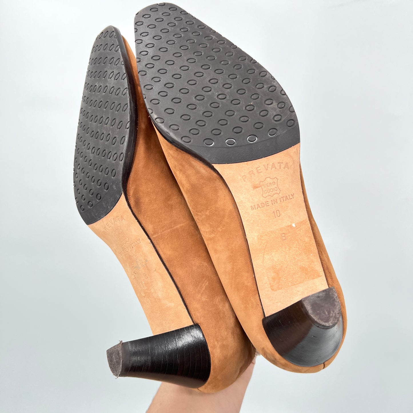 Prevata Suede Leather Heel Shoes