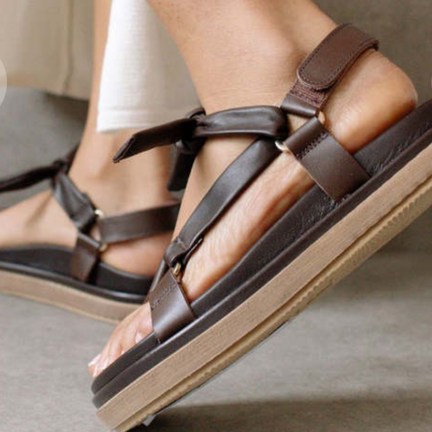 Alohas Tied Together Leather Sandals