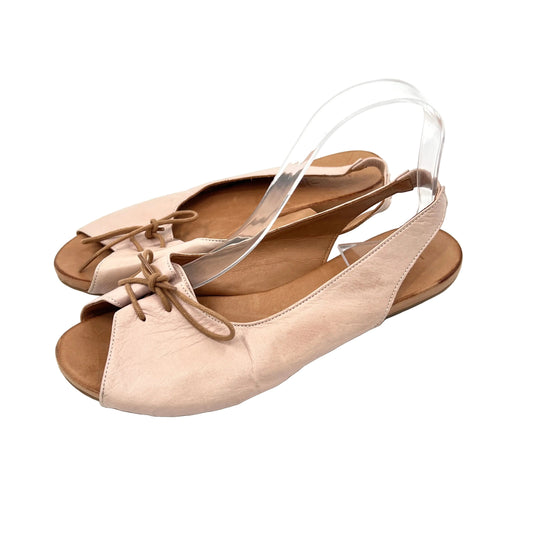 Bueno Leather Sling-Back Flat Sandals