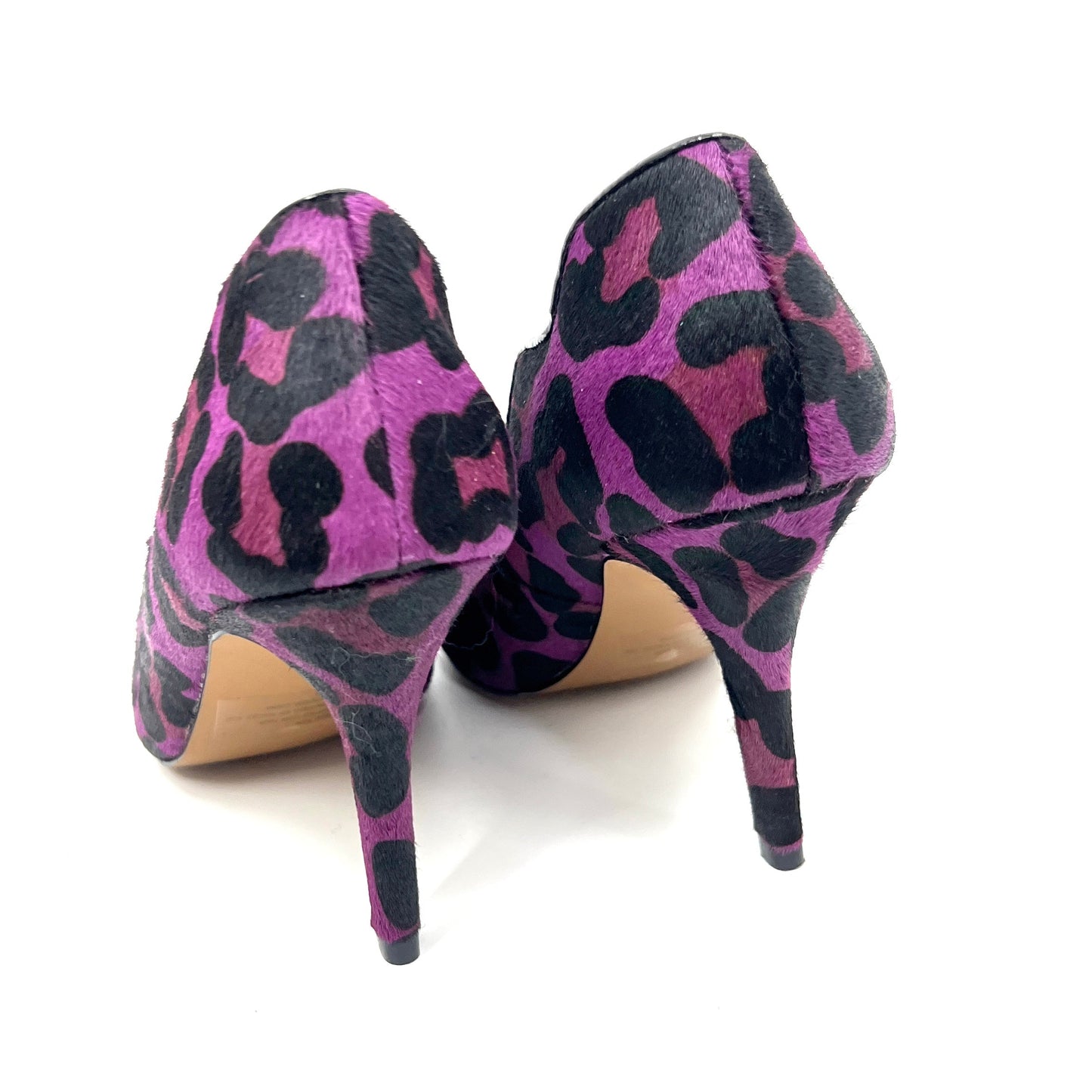 Betsey Johnson Leather Pony Hair Print Heel Shoes