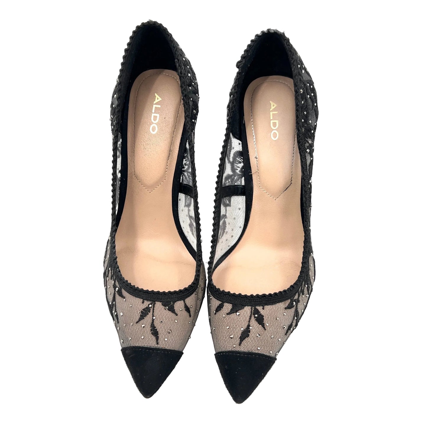 Aldo Lace Embelished Pump Heel Shoes