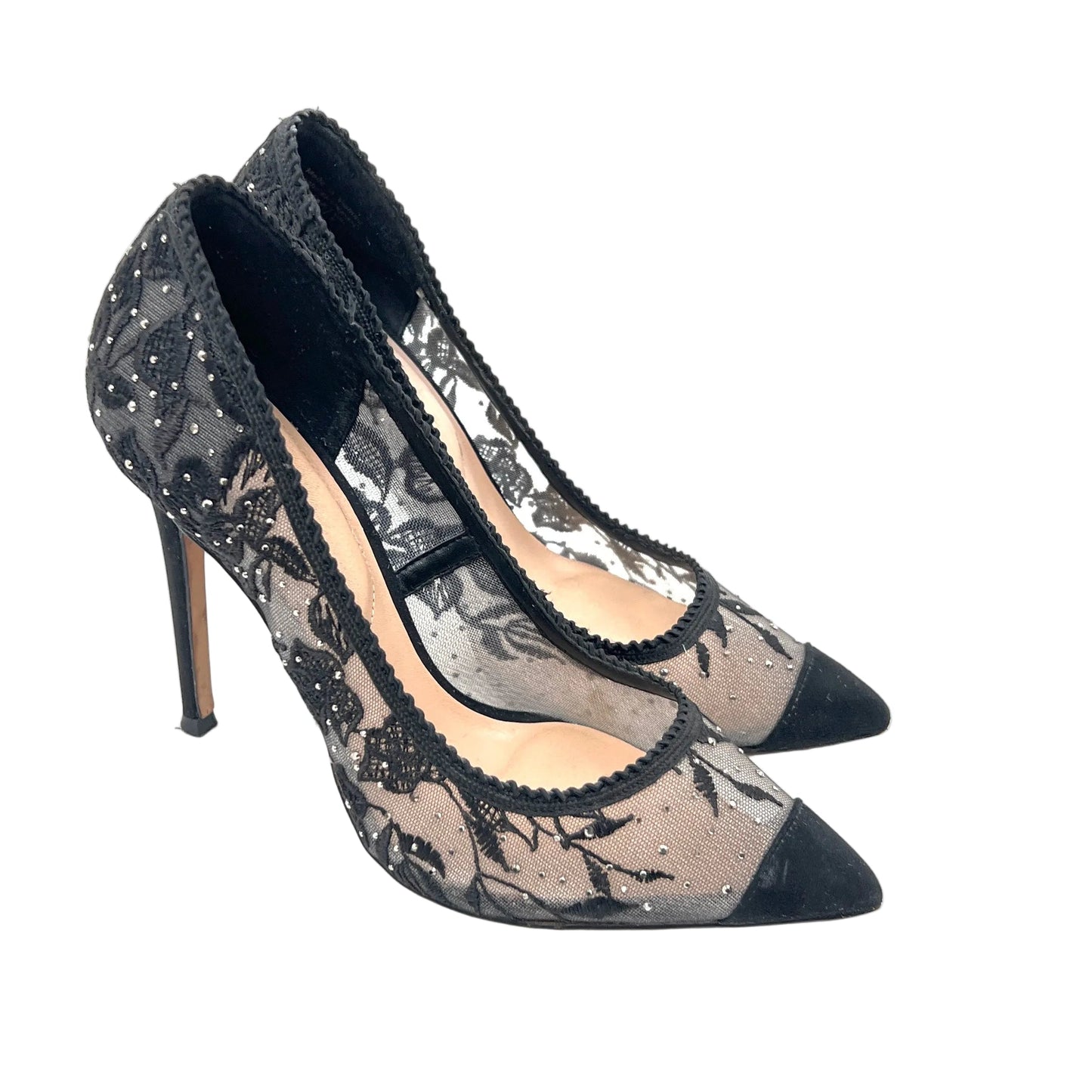 Aldo Lace Embelished Pump Heel Shoes