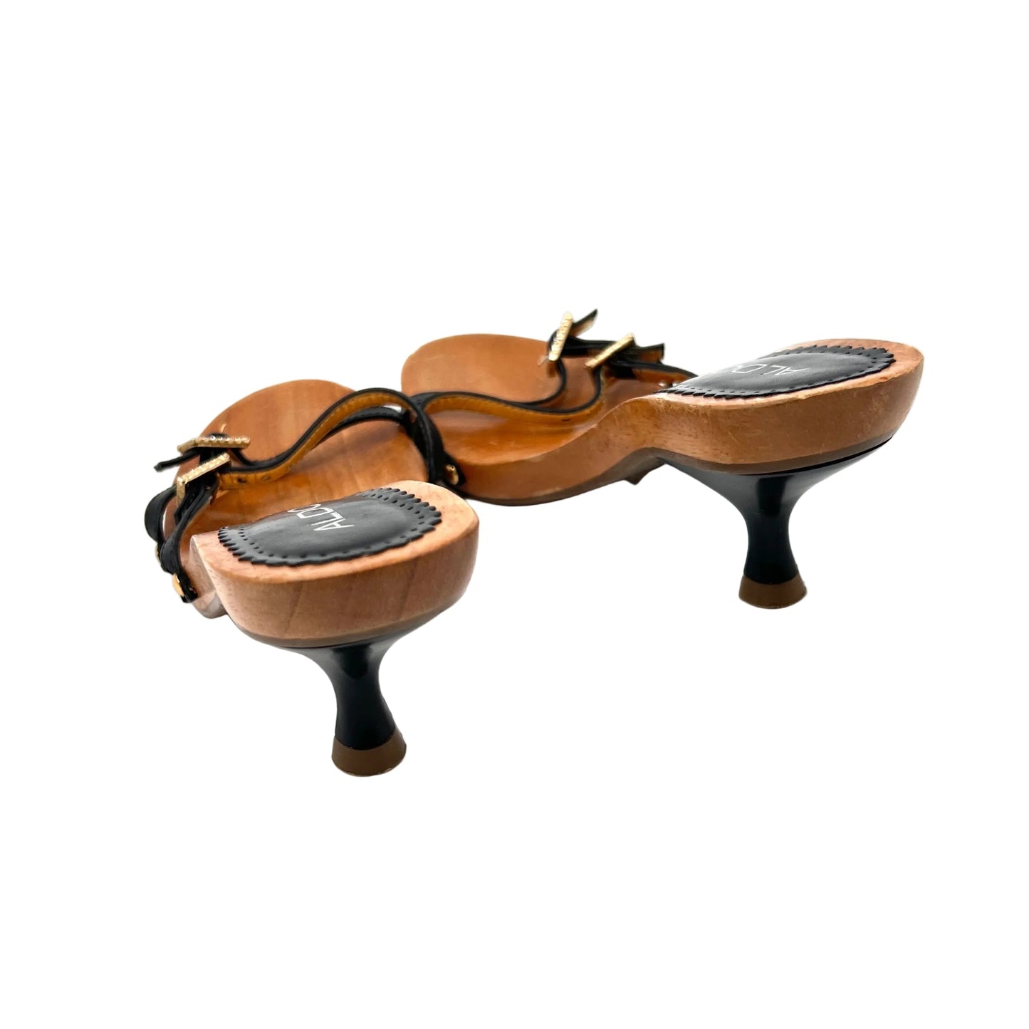 Y2K Aldo Wooden Heel Sole Heels Sandals