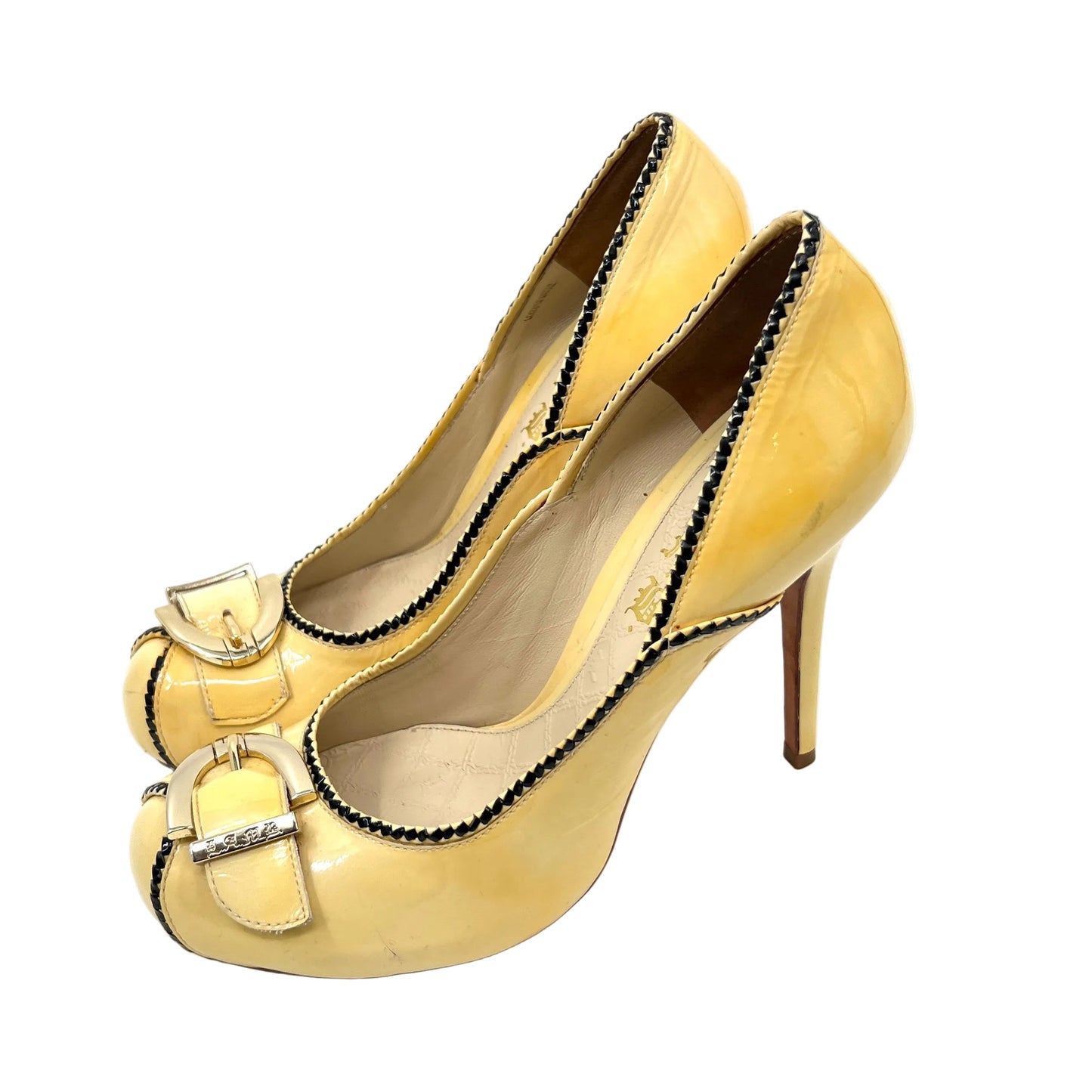 Y2K L.A.M.B Pattent Leather Pump Heel Shoes