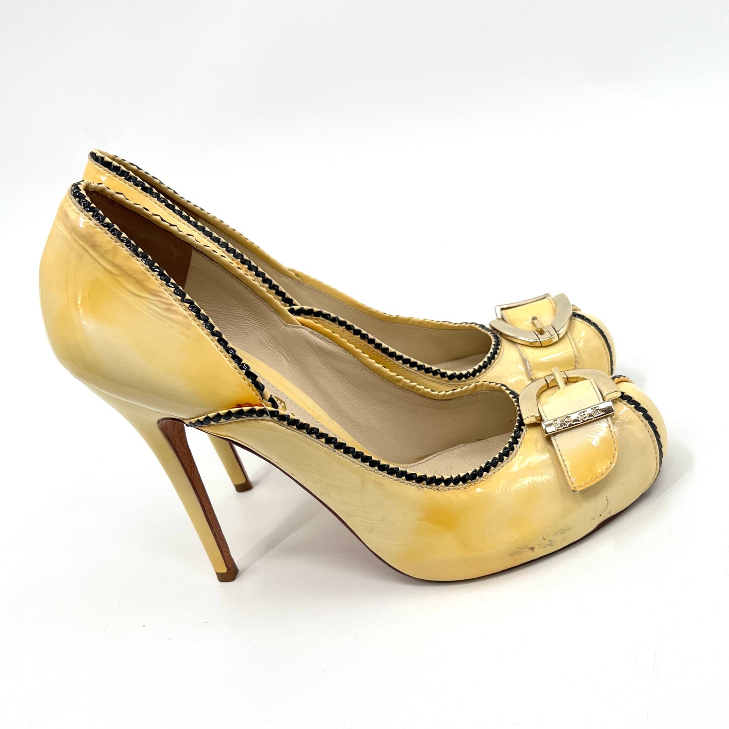 Y2K L.A.M.B Pattent Leather Pump Heel Shoes