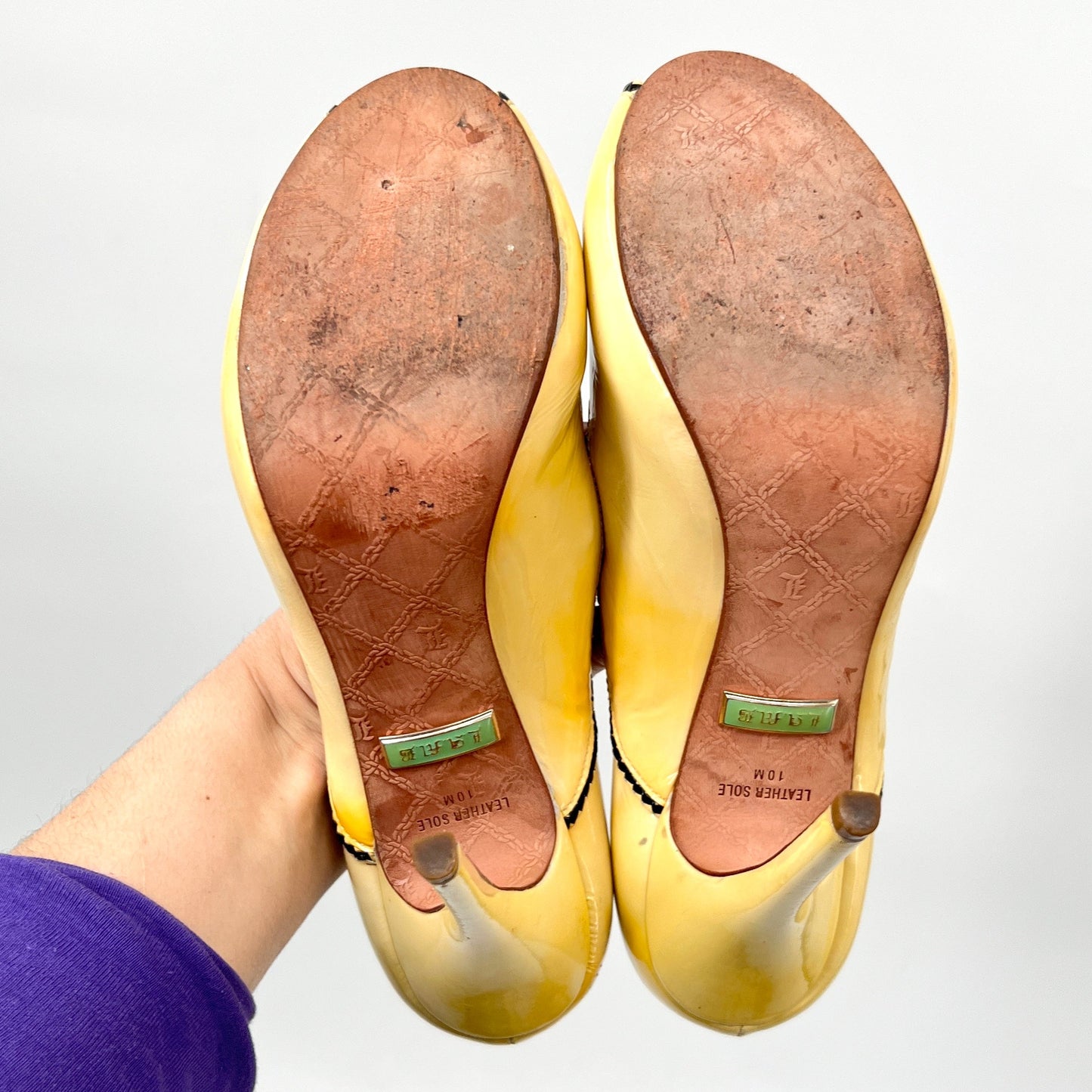 Y2K L.A.M.B Pattent Leather Pump Heel Shoes