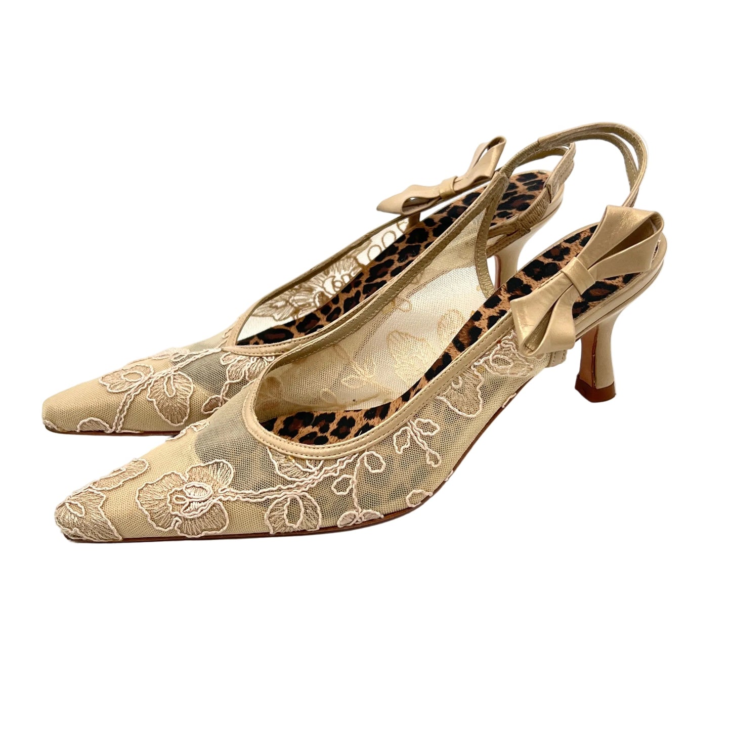 Ramon Tenza Lace Leather Sling Back Shoes