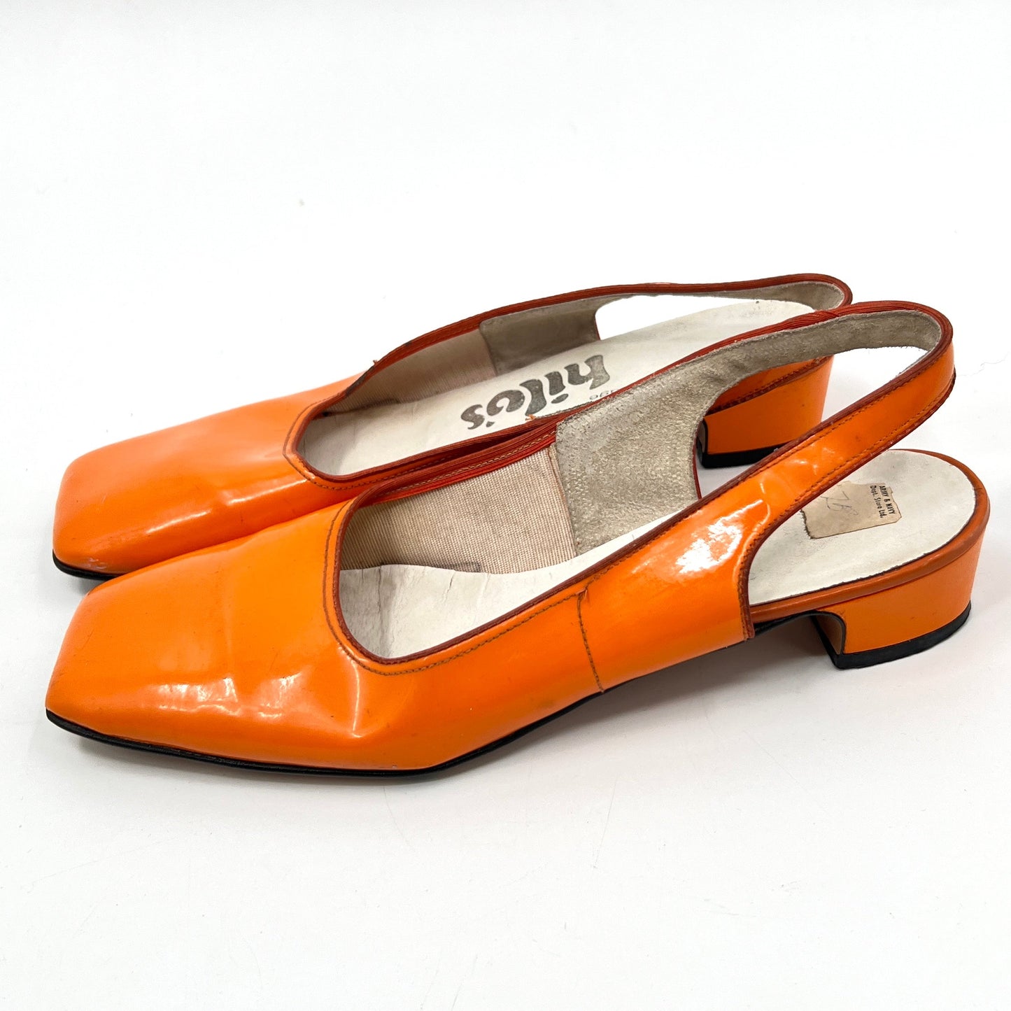 Vintage Pattent Leather Sling Back Shoes
