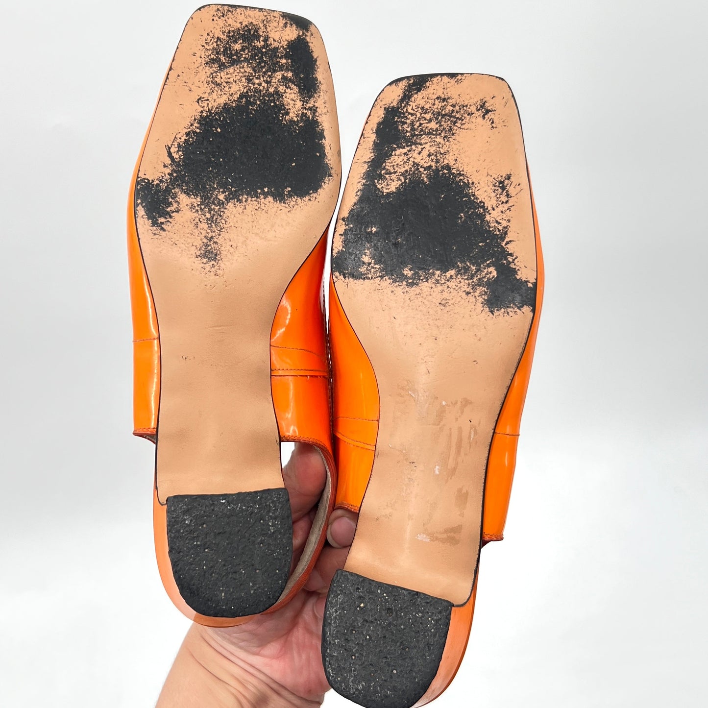 Vintage Pattent Leather Sling Back Shoes