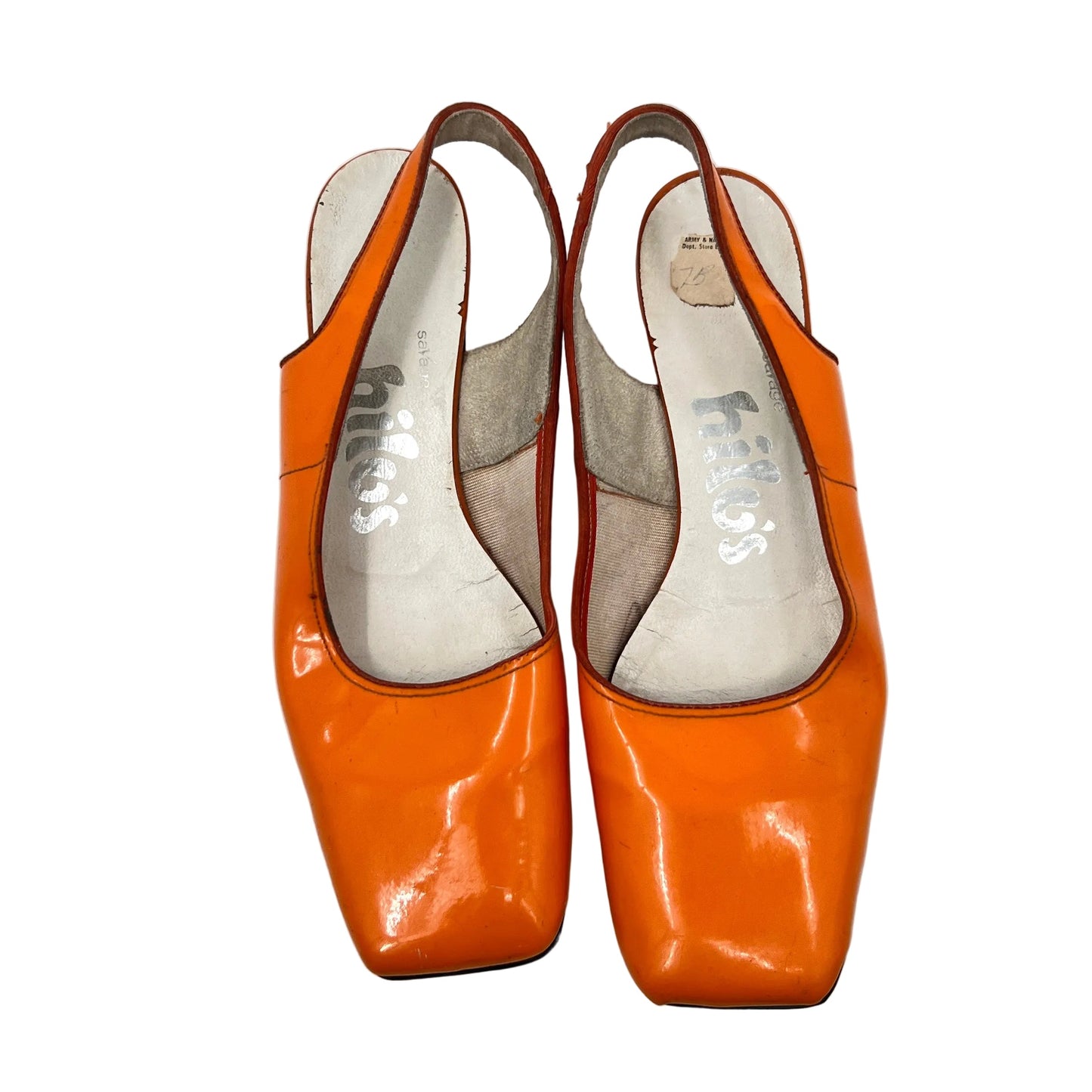 Vintage Pattent Leather Sling Back Shoes