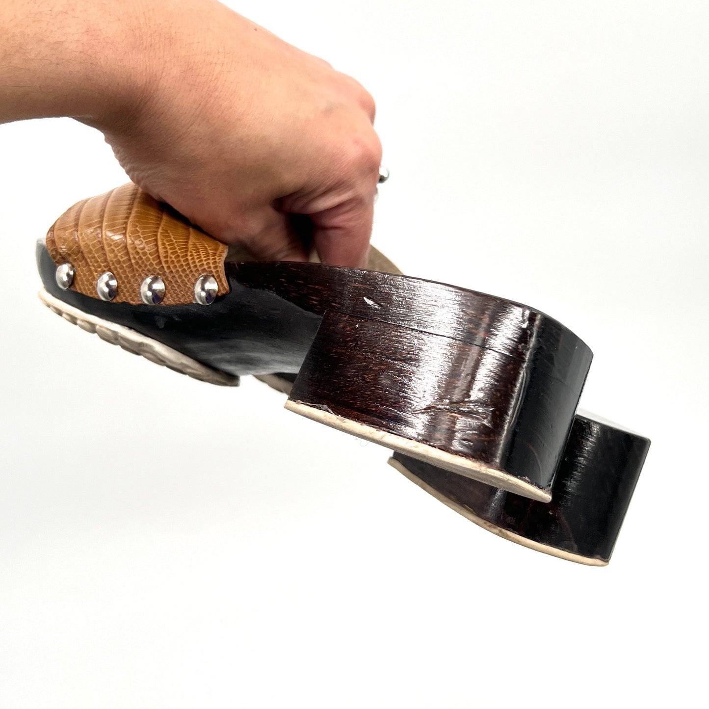 Y2K Miss Sixty Wooden Clogs Sandals
