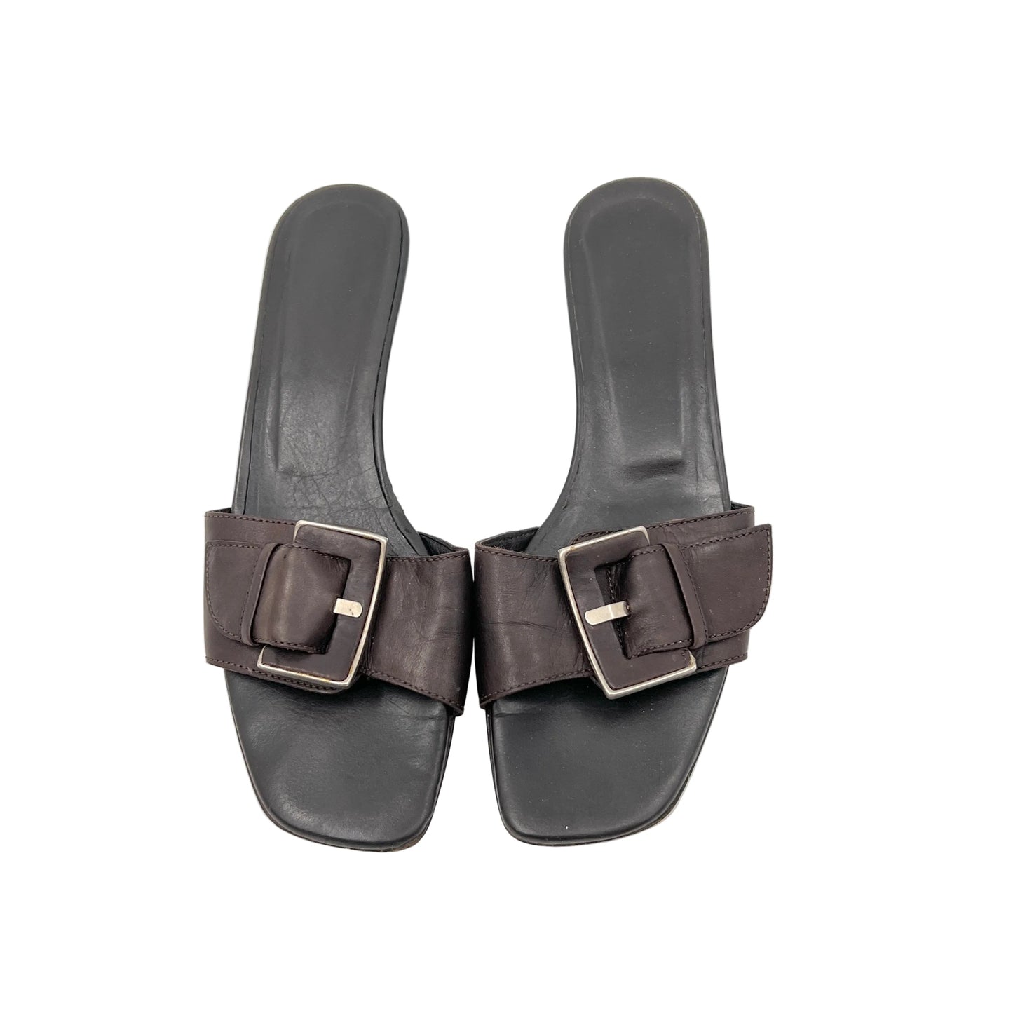 Y2K Donal J Pliner Kitten Heel Leather Sandals