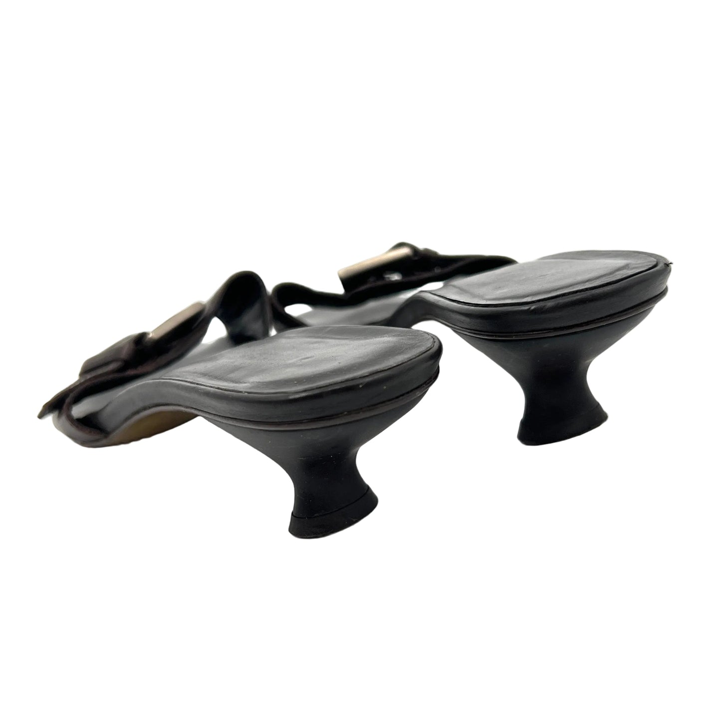 Y2K Donal J Pliner Kitten Heel Leather Sandals