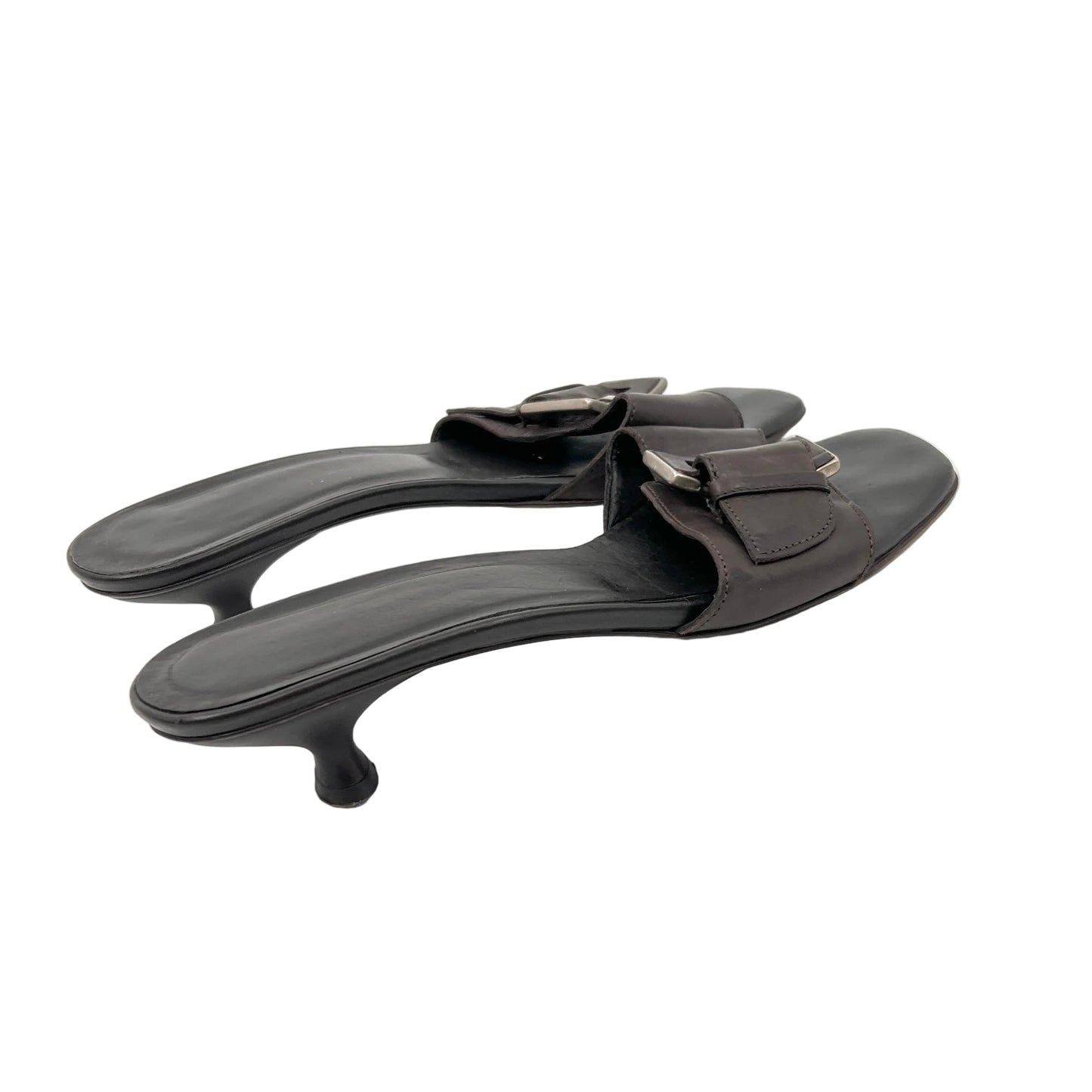 Y2K Donal J Pliner Kitten Heel Leather Sandals