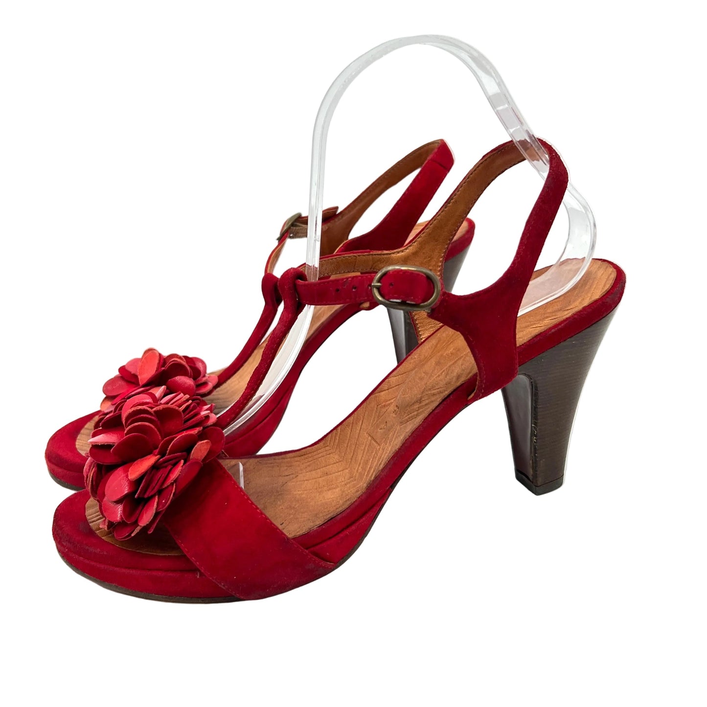 Chie Mihara Leather T-strap Heel Sandals